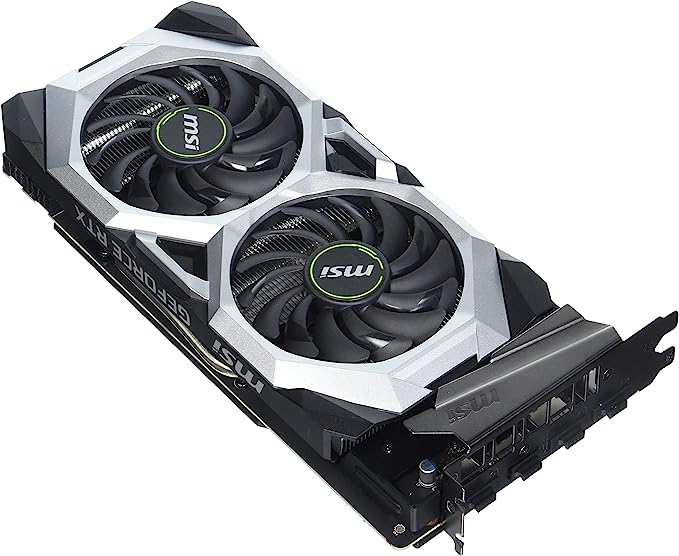 MSI Gaming GeForce RTX 2060 12GB GDRR6 192-bit HDMI/DP 1650 MHz Boost Clock Ray Tracing Turing Architecture VR Ready Graphics Card (RTX 2060 Ventus 6G)