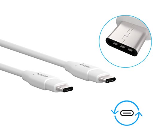 Skiva USB-C to USB-C Full Featured Cable (3.2ft) for USB Type-C Devices Including new MacBook, Google Pixel, ChromeBook, Nexus 6P 5X, OnePlus 3, Nokia N1, LG G5, HTC 10, Lumia 950 XL [Model:CB119]