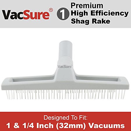 Premium Carpet Rake /Pet Hair Remover Vacuum Attachment For Canister Vacuums, By VacSure