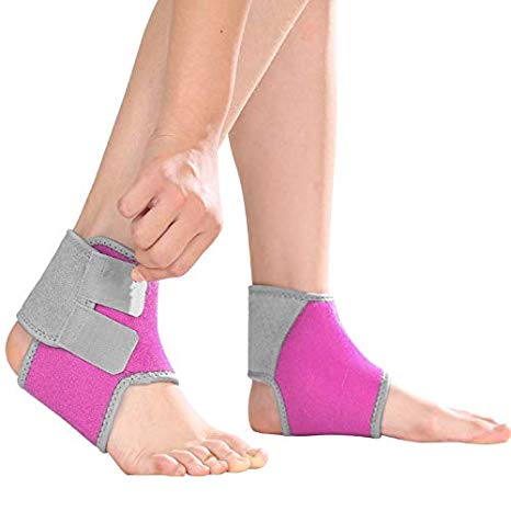 Kids Ankle Brace Support Sleeve, Help Prevent Ankle Sprains for Running, Dance, Hiking, Basketball, Football, Baseball,Tennis, Volleyball, Gymnastics, Athletics - One pair