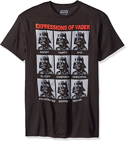 Star Wars the Many Expressions of Darth Vader Men's T-shirt