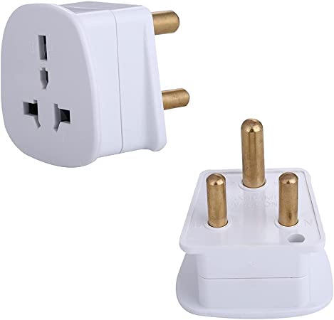 Gadgets Hut UK - 2 x UK to South Africa Travel Adapters (Pack of 2)