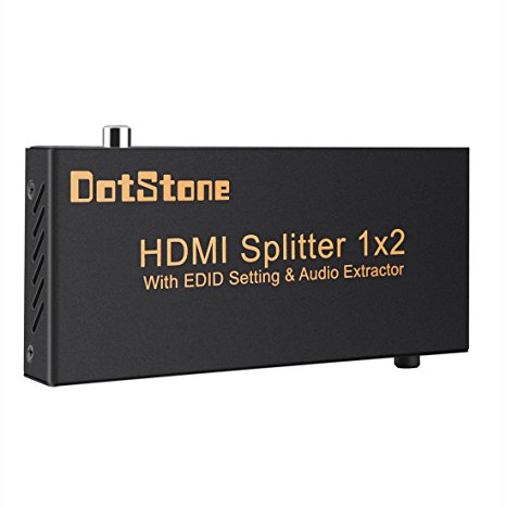 HDMI Audio Extractor Splitter 2 Port HDMI Splitter 1 in 2 out With EDID Setting & ARC & Audio Extractor Converter