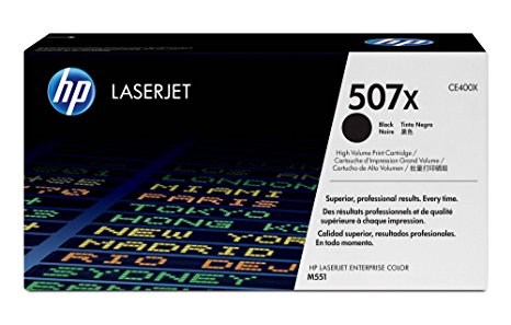 HP 507X (CE400X) Black High Yield Original LaserJet Toner Cartridge