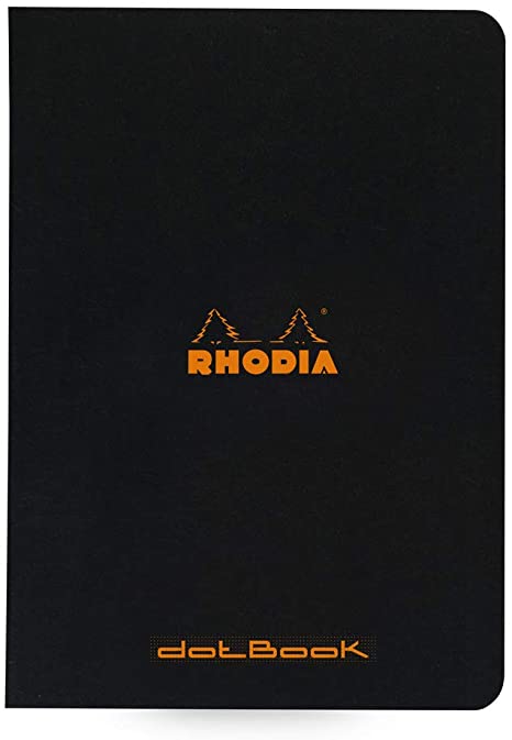 Rhodia Staplebound Notebook, A5, Dot - Black