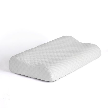 Bedsure Bed Pillow Cervical Contour Memory Foam Pillow, Good for Neck and Health, Hypoallergenic and Dust Mite Resistant (White)