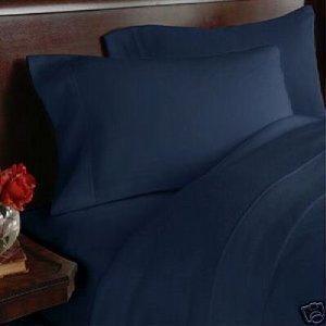 Elegant Comfort 4-Piece 1500 Thread Count Egyptian Quality Bed Sheet Sets with Deep Pockets California King Navy