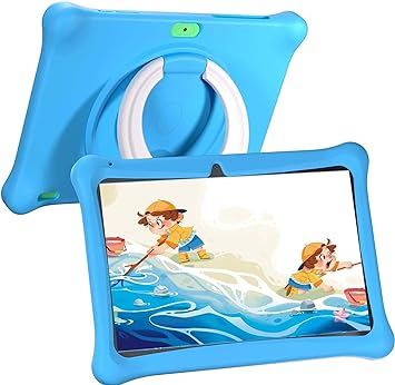 SGIN Tablet for Kids, 2GB RAM 64GB ROM, 10 Inch Kids Tablet Android 12 with Case with Parental Control APP, Dual Camera, WiFi, Educational Games，iWawa Pre Installed （Blue）