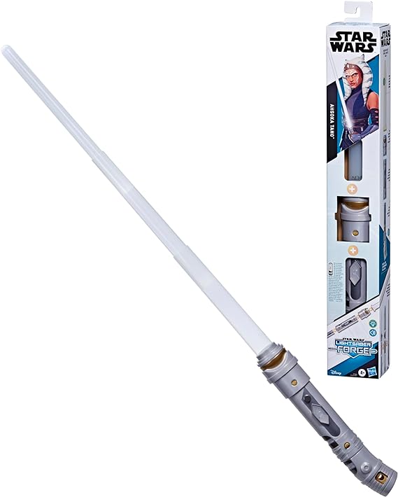 STAR WARS Lightsaber Forge Ahsoka Tano, White Customizable Electronic Lightsaber, Toys for 4 Year Old Boys and Girls