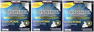 Kirkland Signature Hair Regrowth Minoxidil for Men, 2.11oz (6 Ct) (Pack of 3)