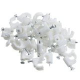 CableWholesale RG6 Cable-Clip White 100 Pieces per Bag 200-961