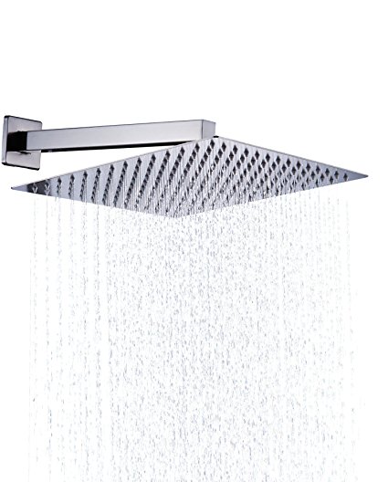 Eyekepper 10 Inch Square Stainless Steel Shower Head - Rain Style Showerhead Chrome Ultra Thin