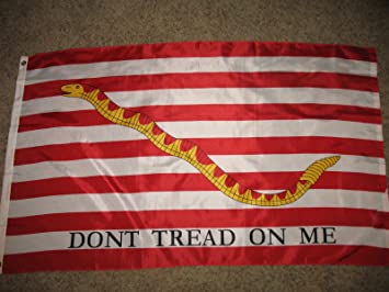 3x5 Gadsden First Navy Jack Double Sided 2ply Nylon Flag MADE IN USA PREMIUM Vivid Color and UV Fade BEST Garden Outdor Decor Resistant Canvas Header and polyester material FLAG