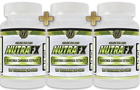 NUTRAFX Pure Garcinia Cambogia Extract: Shave Off The Fat And Reduce The Cravings – HCA Supplement – Appetite Suppressant – 25% More Servings Per Bottle – Natural Weight Loss Pills – Satisfaction Guaranteed