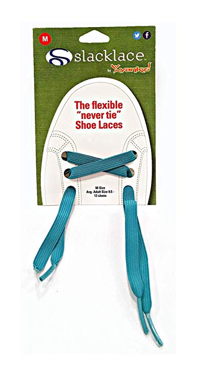 SlackLace - Flat Elastic Shoe Laces - No Lock, No Re-Tie