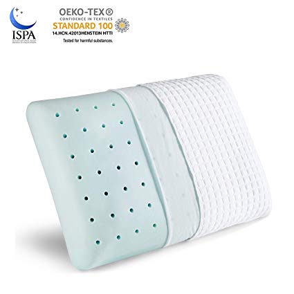 YANXUAN Cool Gel Memory Foam Pillow, Bamboo Cooling Pillow with Washable Pillowcase, Standard