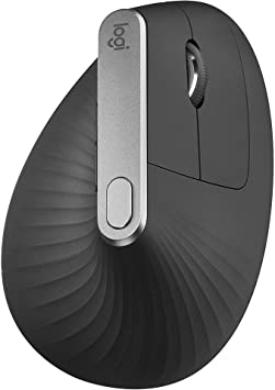 Logitech MX Vertical Advanced Ergonomic Mouse, Wireless via Bluetooth or Included USB Receiver (Renewed)