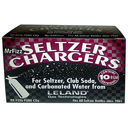 100 Leland (LE10 CO2) CO2 soda chargers - 8g C02 seltzer water cartridges - 10 boxes of 10
