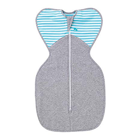 Love To Dream Swaddle UP Warm 2.5 TOG, Turquoise/White Stripes, Small, 7-13 lbs.