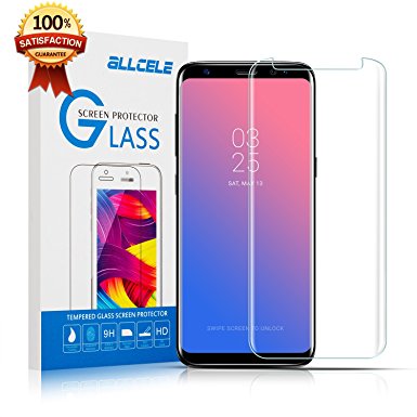 Galaxy S8 Plus Screen Protector S8 Plus Tempered Glass 9H Hardness [Easy To Install] Anti- Scratch Anti-Fingerprint Bubble Free [Case Friendly] HD Clear Cover Film for Samsung Galaxy S8  Plus ALLCELE