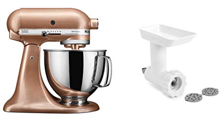 KitchenAid KSM150GBQTZ Artisan Tilt-Head Stand Mixer with Food Grinder Attachment, Toffee Delight