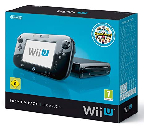 WII U BLACK 32gb deluxe premium console set with Nintendoland game