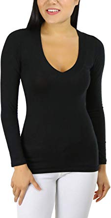 ToBeInStyle Women's Long Sleeve V-Neck T-Shirt