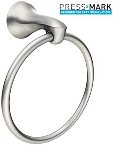 Moen Darcy Towel Ring with Press and Mark in Brushed Nickel