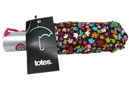 Raines Automatic Compact Umbrella Portable Mini Travel Umbrella with One Touch Auto Open and Close Flower