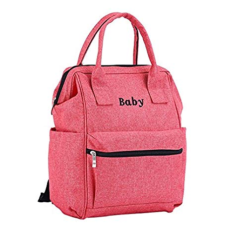 Multifunctional Mummy Baby Diaper Nappy Changing Bags Backpack Handbag 048 (048 Pink Backpack)