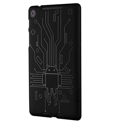 Nexus 7 FHD (2013) Case, Cruzerlite Bugdroid Circuit TPU Case Compatible for New Nexus 7 FHD (2013) - Black