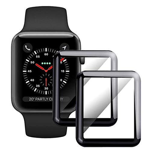 [2 - Pack] Apple Watch Screen Protector 44mm, Tempered Glass Screen Protector, Anti-Scratch Resistant Full Coverage Scratch-Proof Screen Film Compatible Watch 44mm Series 4