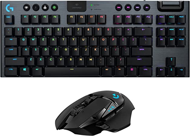 Logitech G502 LIGHTSPEED Wireless Gaming Mouse   G915 TKL LIGHTSPEED Wireless RGB Mechanical Gaming Keyboard, HERO 25K, LIGHTSYNC RGB