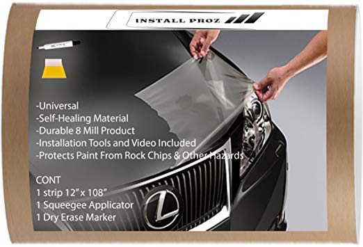 Install Proz Self Healing Universal Clear Paint Protection Bra Hood and Fender Kit (12" x 108")