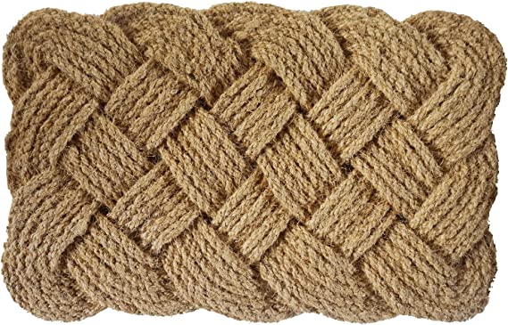 NACH Classic Braided Coir Rope Entryway Doormat, 100% Coconut Coir (18x30 in 3cm Thick) - FW-536