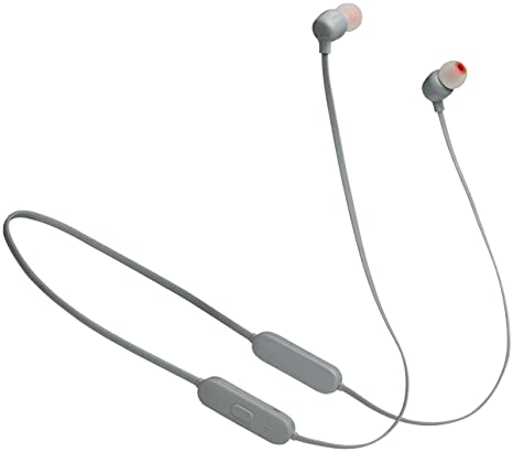 JBL Tune 125BT Wireless in-Ear Bluetooth Headphones, 16 Hour Playtime - Grey