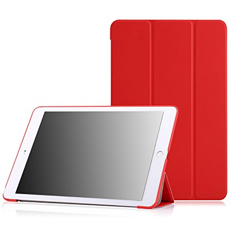 MoKo iPad Air 2 Case - Ultra Slim Lightweight Smart-shell Stand Cover Case for Apple iPad Air 2 9.7 Inch 2014 Released Tablet, RED (with Auto Wake / Sleep, Not Fit iPad Air 2013 Released Tablet)