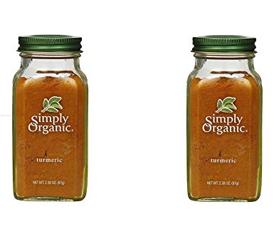 Simply Organic Turmeric Root Ground Certified Organic, 2.38-Ounce Container (Pack of 2)