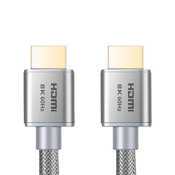Buyer’s Point Ultra High Speed HDMI 2.1 Cable Dynamic HDR 1.8M (6ft) 8K 120Hz, 48Gbps, Dolby Vision, eARC Compatible with Apple TV, Nintendo Switch, Roku, Xbox, PS4, Projector (Gray, 2 Pack)