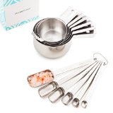 Measuring Cups and Spoons Set by Morgenhaan Stainless Steel 12-pieces