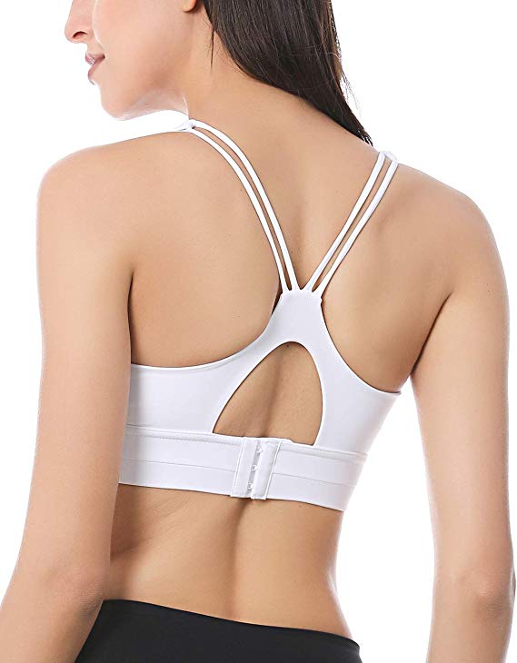 Lynfun Sports Bras for Petite Women Girls, Removable Padded, Adjustable, High Impact Support for Yoga Gym Workout Fitness