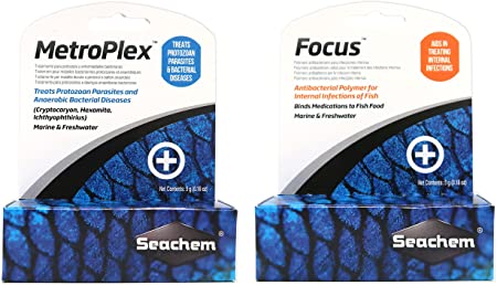 Seachem Aquarium Water Treatment Set - MetroPlex & Focus (5g Each) by Seachem