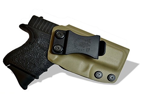 CYA Supply Co. IWB Holster Fits: Glock 26 / Glock 27 / Glock 33 - Veteran Owned Company - Made in USA - Inside Waistband Concealed Carry Holster