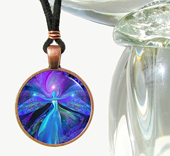 Third Eye Necklace, Purple Chakra Art, Angel Jewelry, "The Seer"