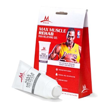 Mission Athletecare Max Muscle Rehab Roll-On Gel, 2.5-Ounce Tube