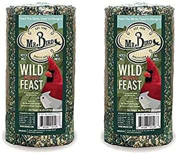 2-Pack of Mr. Bird Wild Bird Feast Small Wild Bird Seed Cylinder 28 oz.