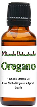 Miracle Botanicals Oregano Essential Oil - 100% Pure Origanum Vulgare L. - 10ml or 30ml Sizes - Therapeutic Grade - 30ml