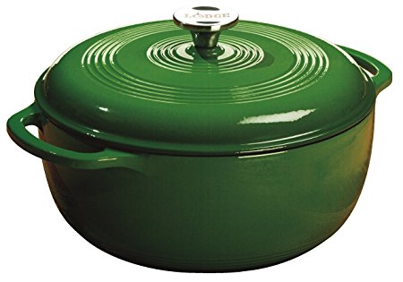 Lodge EC6D53 Enameled Cast Iron Dutch Oven, 6-Quart, Emerald Green