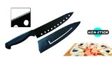 Eweis HomeWares 8 Non-Stick Sushi Chefs Knife With Sheath Black Advantage Ergonomic Handle High Carbon Stainless Steel Knife 5CR15MOV Blade Keep Sharpness
