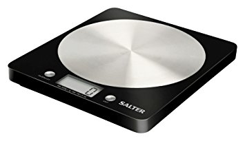 Salter Slim Design Electronic Platform Kitchen Scale, Black